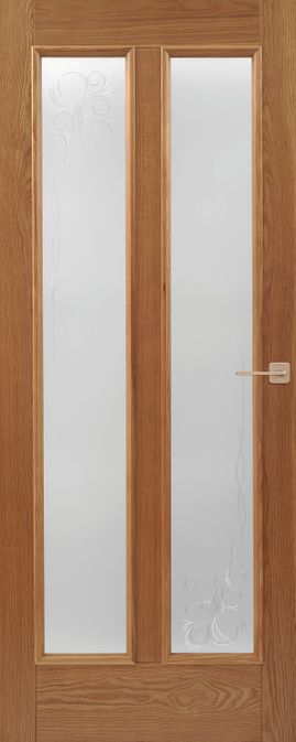 Alksnio durys stiklintos (A102-1)