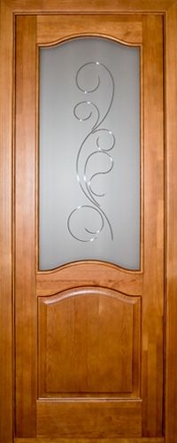 Pušinės durys stiklintos (M7-2)