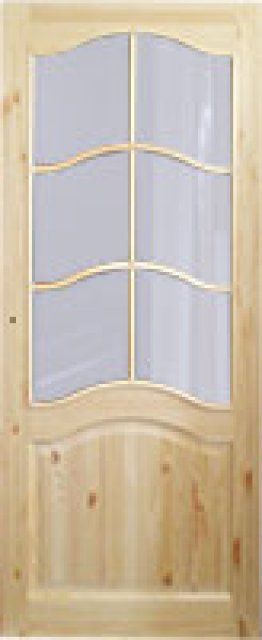 Pušinės durys stiklintos (šakotos) (M7-1B)
