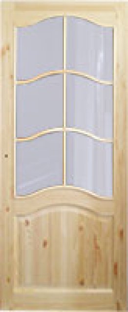 Pušinės durys stiklintos (šakotos) (M7-1B)